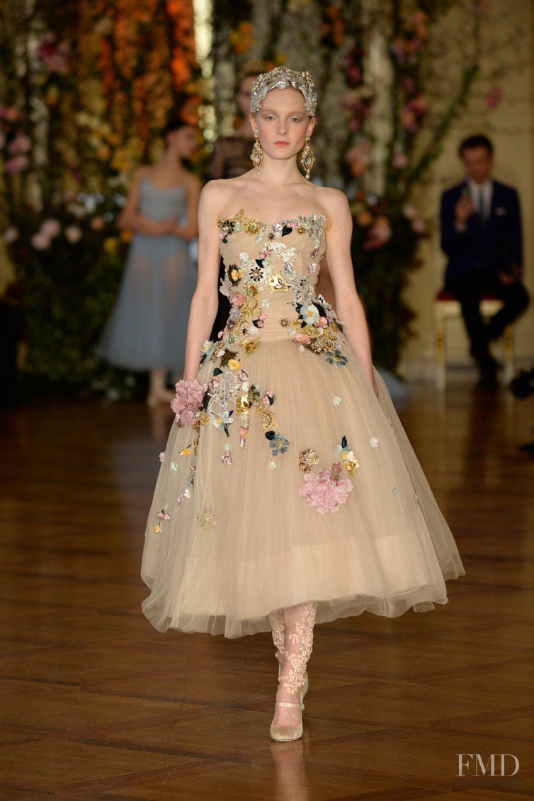 Maja Salamon featured in  the Dolce & Gabbana Alta Moda fashion show for Spring/Summer 2015