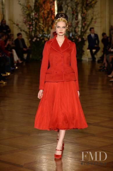 Valérie Debeuf featured in  the Dolce & Gabbana Alta Moda fashion show for Spring/Summer 2015