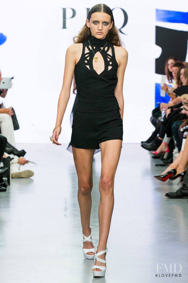 Vivienne Rohner featured in  the PPQ fashion show for Spring/Summer 2016