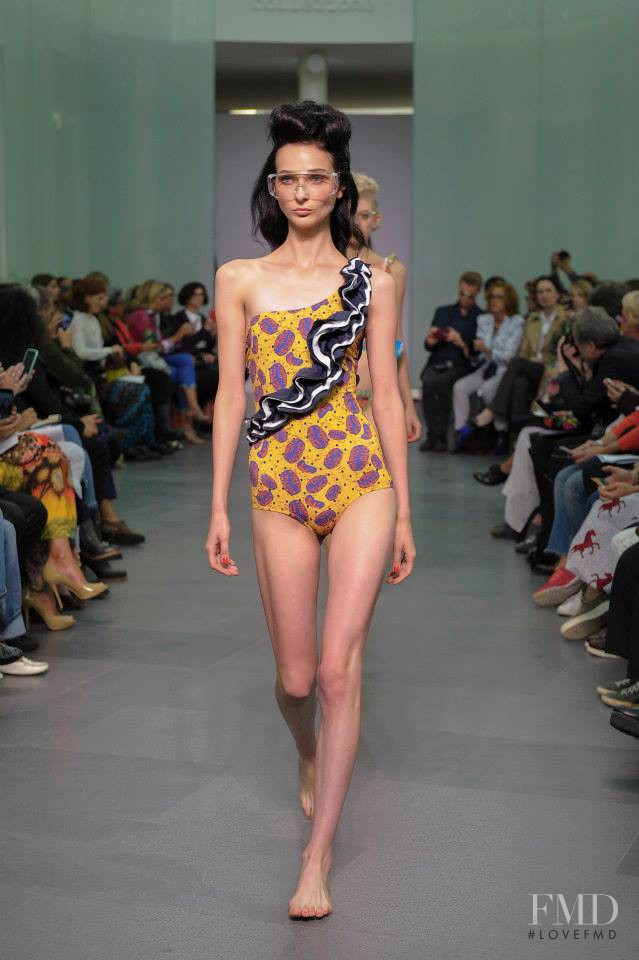 Viola Rogacka featured in  the Stella Jean fashion show for Spring/Summer 2016