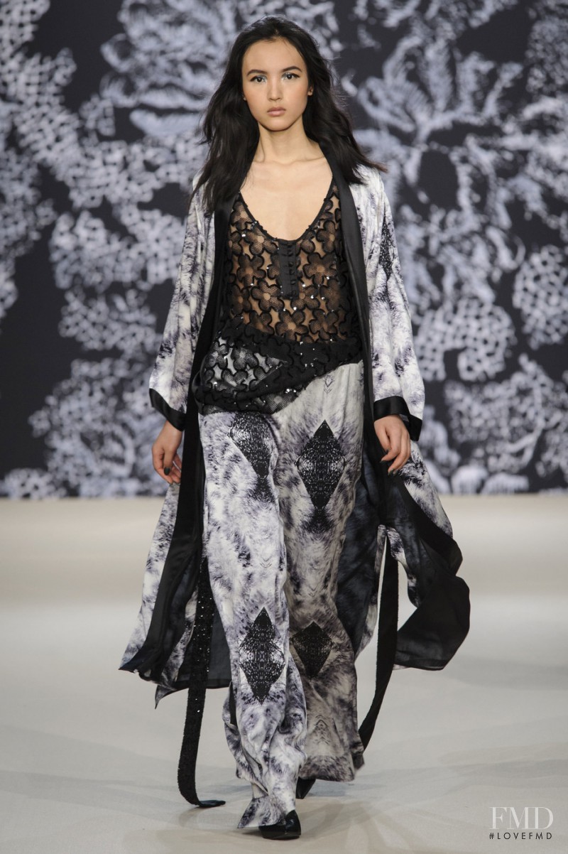 Luping Wang featured in  the Angelo Marani fashion show for Autumn/Winter 2016