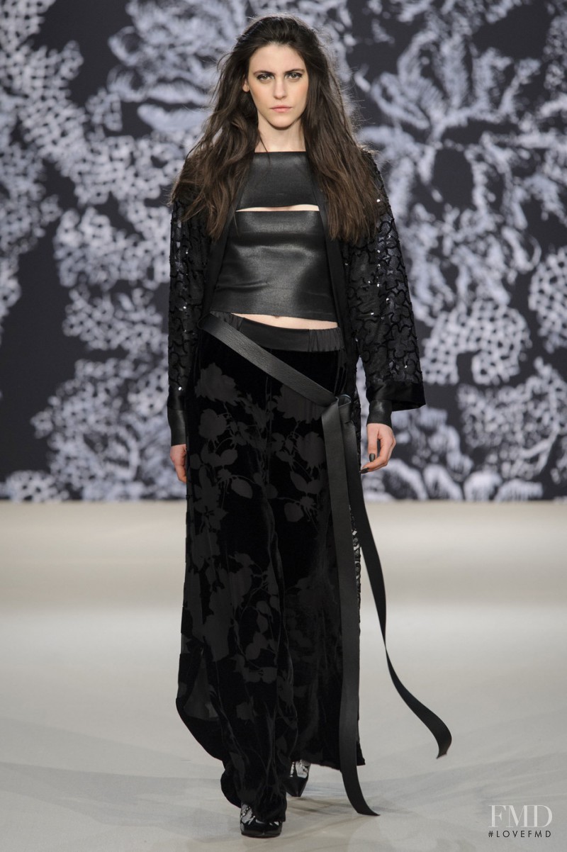 Viktoria Machajdik featured in  the Angelo Marani fashion show for Autumn/Winter 2016