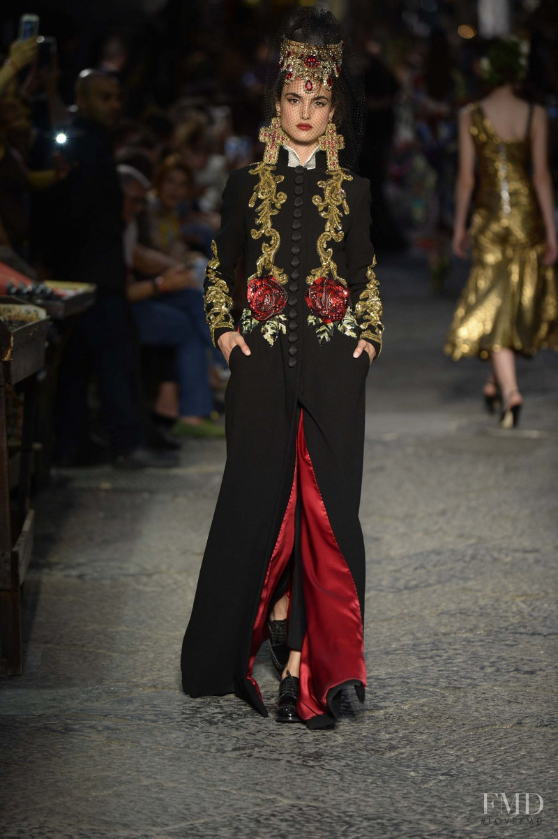 Blanca Padilla featured in  the Dolce & Gabbana Alta Moda fashion show for Autumn/Winter 2016