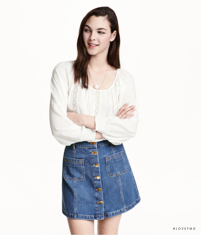 Vittoria Ceretti featured in  the H&M catalogue for Autumn/Winter 2015