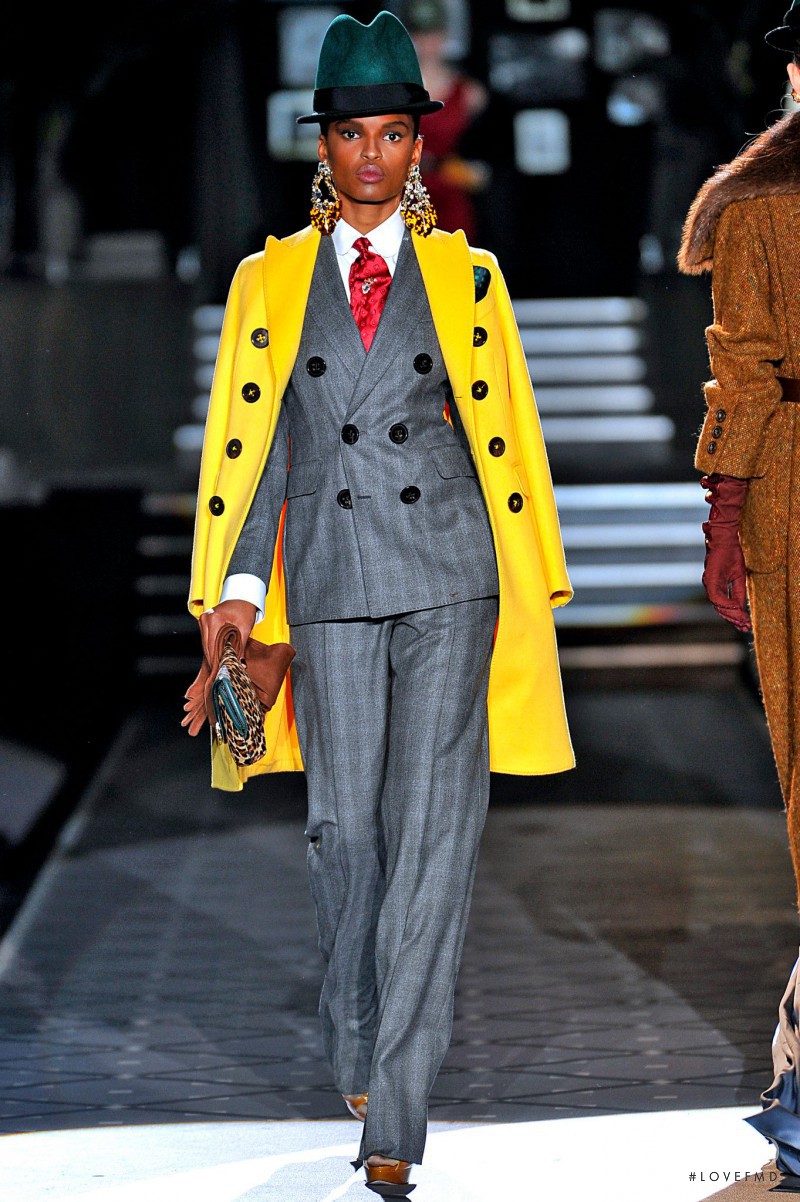 Tsheca White featured in  the DSquared2 fashion show for Autumn/Winter 2013