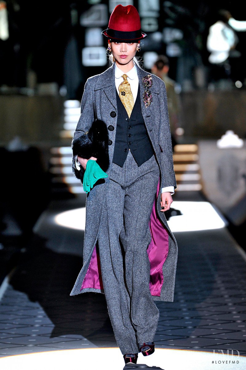 Soo Joo Park featured in  the DSquared2 fashion show for Autumn/Winter 2013