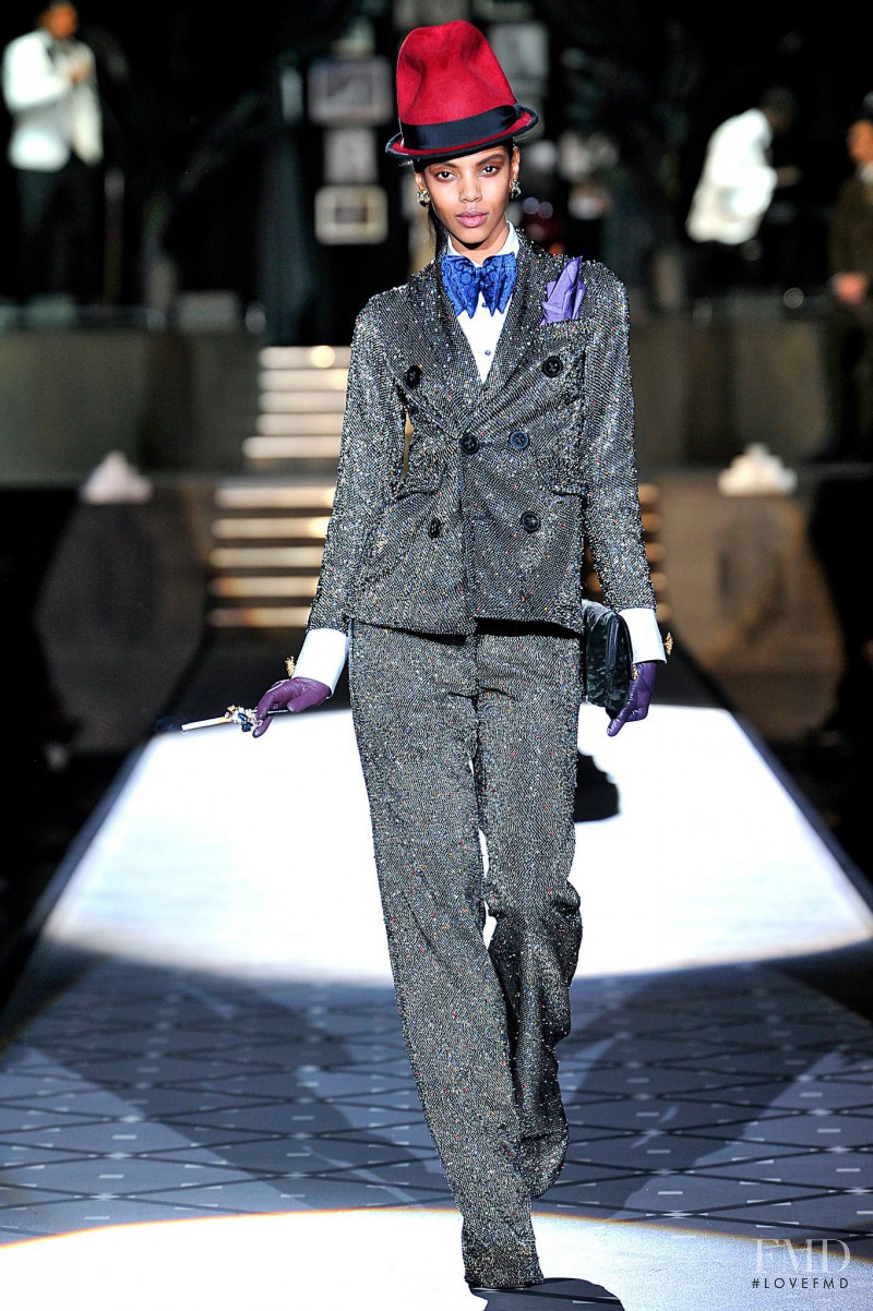 Grace Mahary featured in  the DSquared2 fashion show for Autumn/Winter 2013