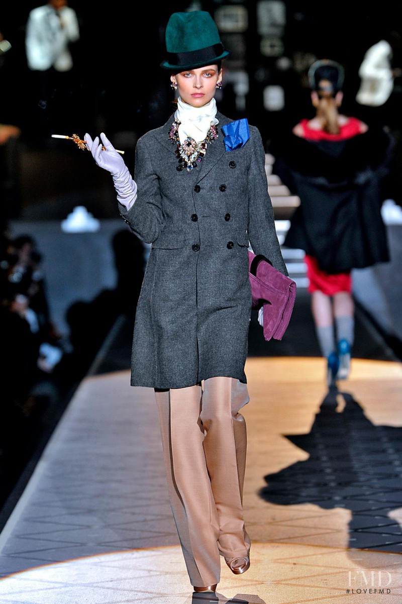Yuliya Paul featured in  the DSquared2 fashion show for Autumn/Winter 2013