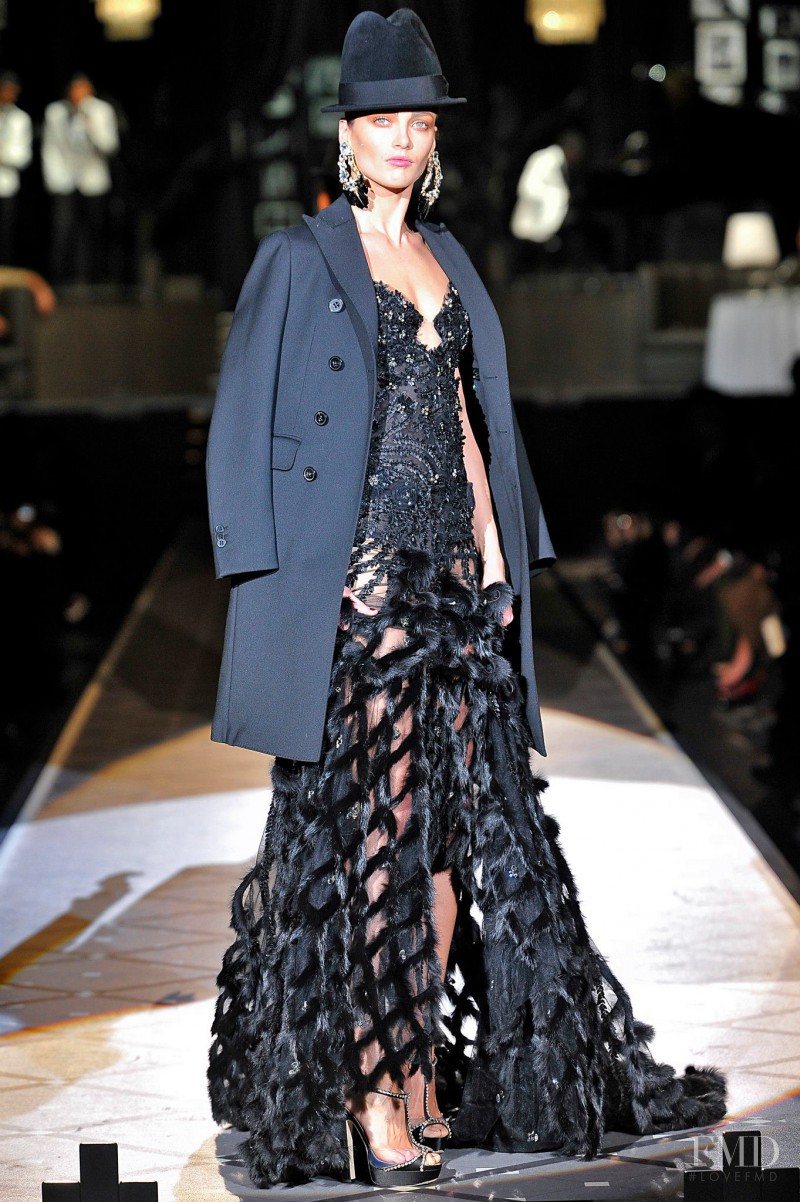 Karmen Pedaru featured in  the DSquared2 fashion show for Autumn/Winter 2013