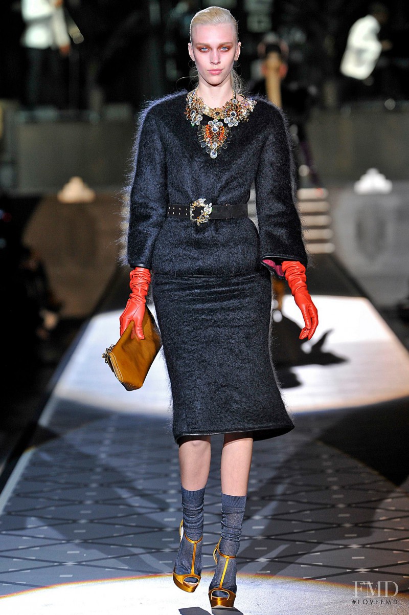 Juliana Schurig featured in  the DSquared2 fashion show for Autumn/Winter 2013