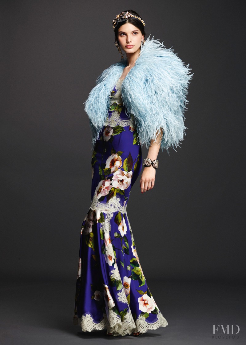 Giulia Manini featured in  the Dolce & Gabbana Alta Moda Sartoria  catalogue for Spring/Summer 2016