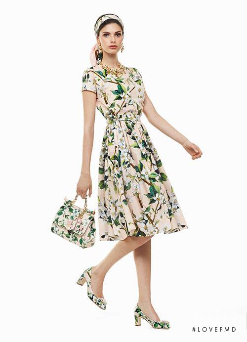 Giulia Manini featured in  the Dolce & Gabbana lookbook for Spring/Summer 2015