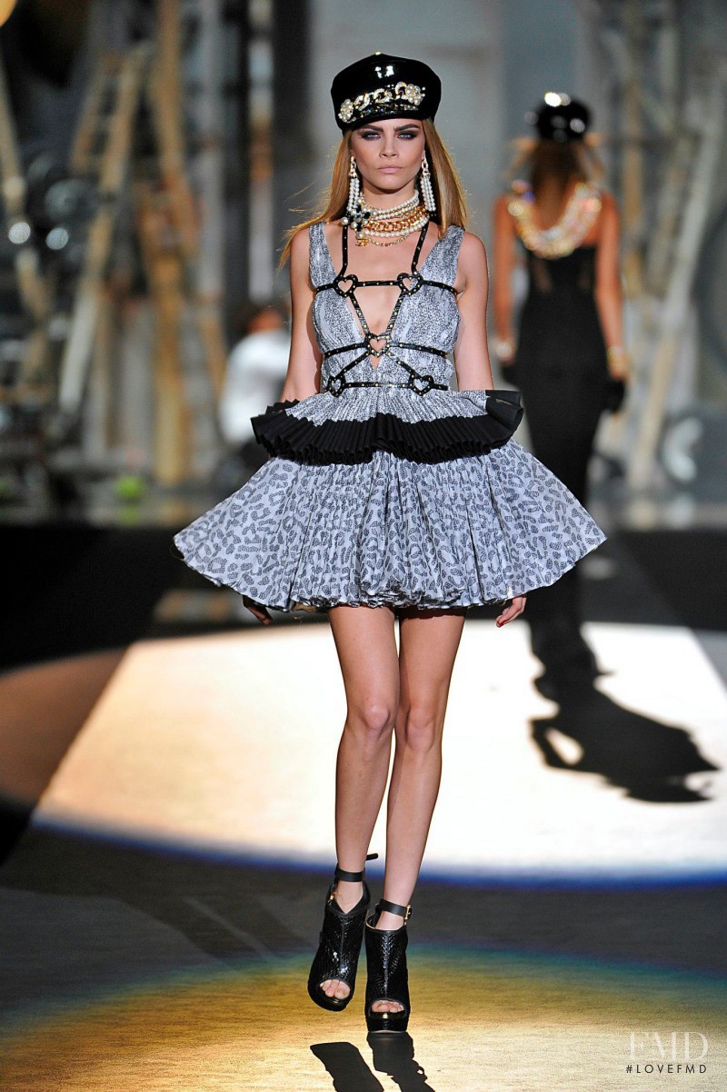 Cara Delevingne featured in  the DSquared2 fashion show for Spring/Summer 2013