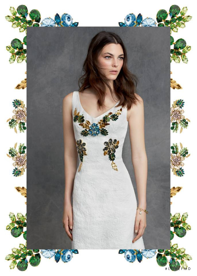 Vittoria Ceretti featured in  the Dolce & Gabbana Cerimonia lookbook for Pre-Fall 2015