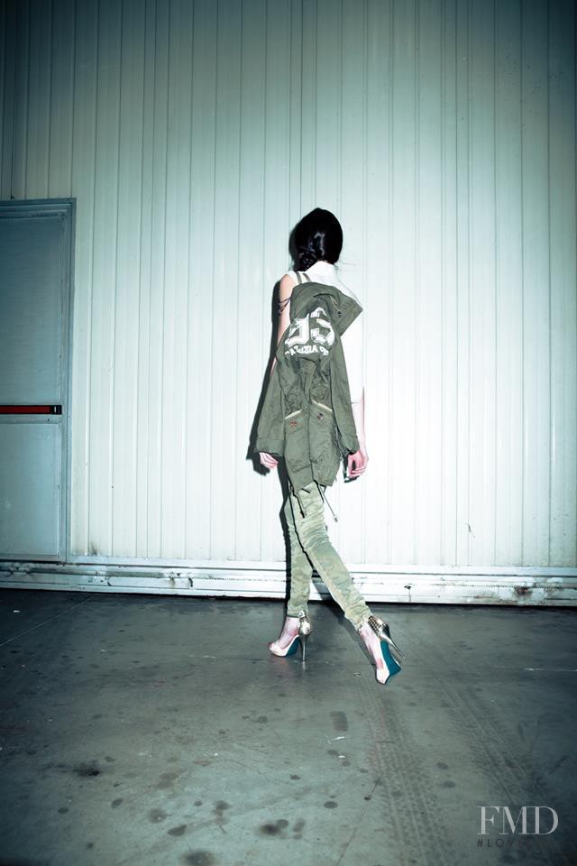 Giulia Manini featured in  the Patrizia Pepe Military Camouflage Collection lookbook for Spring/Summer 2013