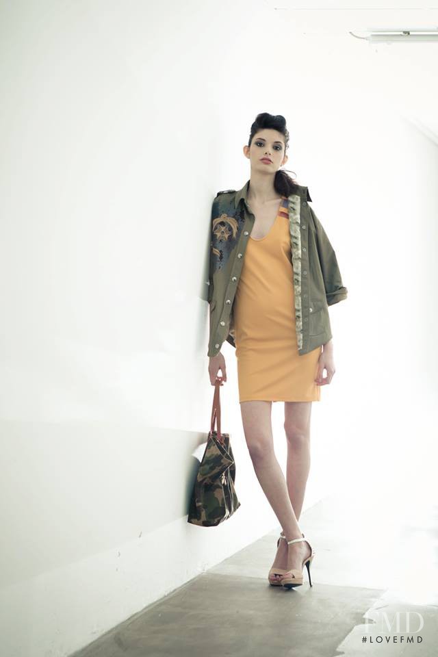 Giulia Manini featured in  the Patrizia Pepe Military Camouflage Collection lookbook for Spring/Summer 2013