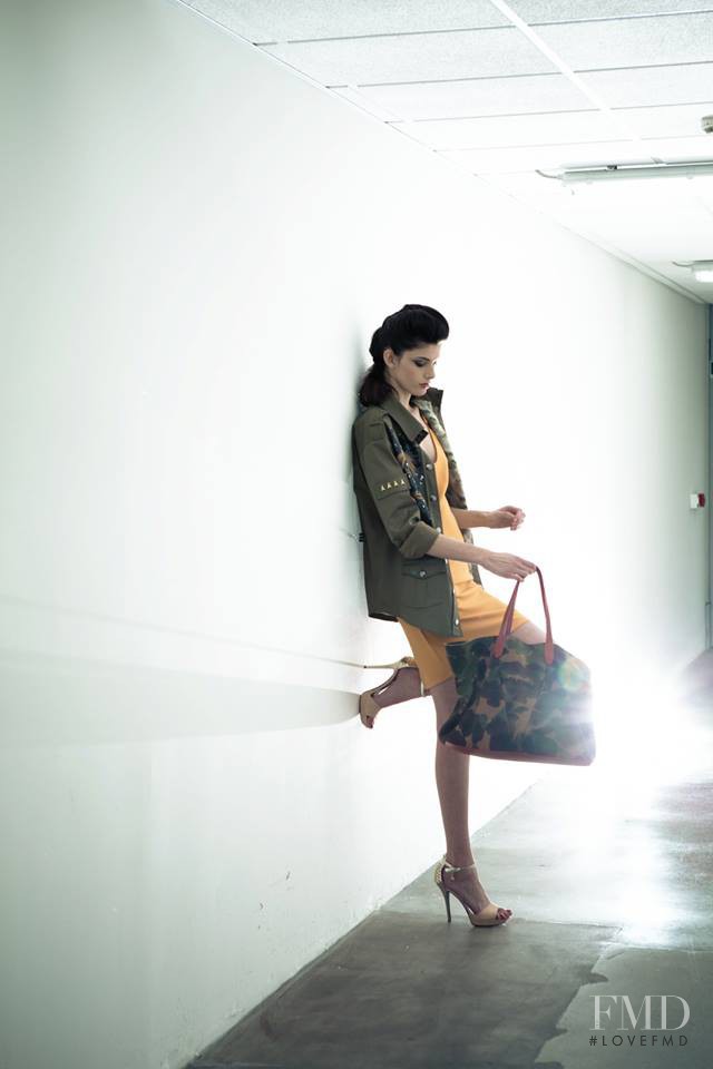 Giulia Manini featured in  the Patrizia Pepe Military Camouflage Collection lookbook for Spring/Summer 2013