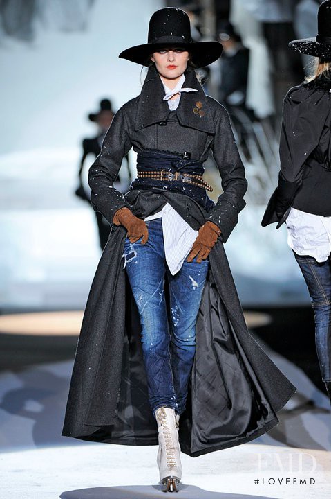 Vasilisa Pavlova featured in  the DSquared2 fashion show for Autumn/Winter 2011
