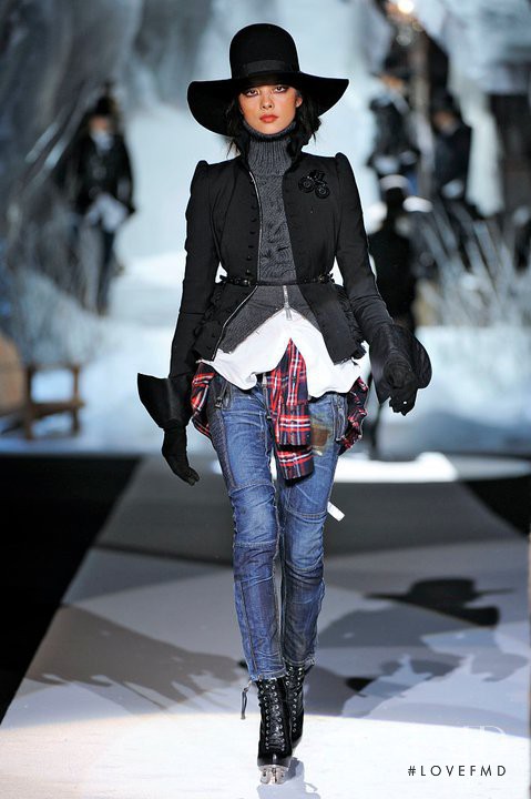 Fei Fei Sun featured in  the DSquared2 fashion show for Autumn/Winter 2011