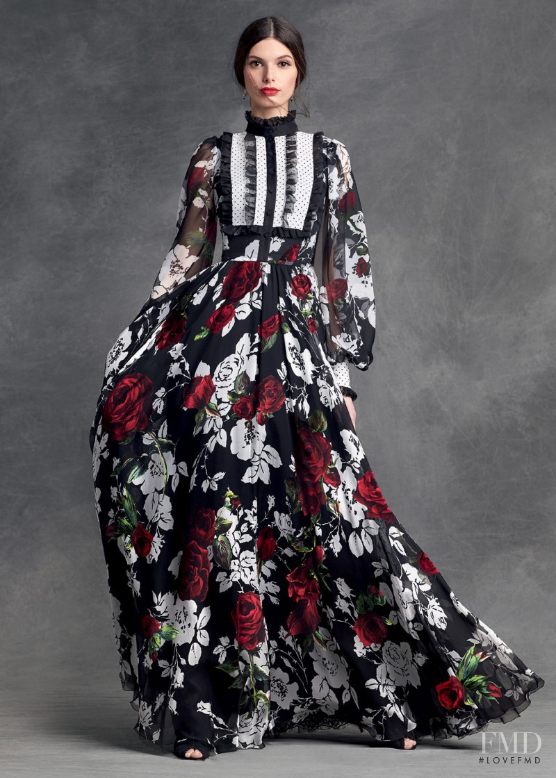 Giulia Manini featured in  the Dolce & Gabbana lookbook for Autumn/Winter 2015