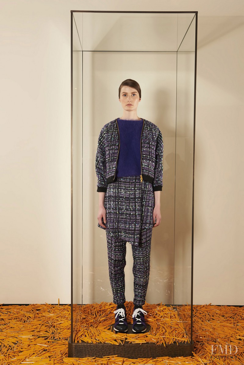 Viktoria Machajdik featured in  the Vionnet fashion show for Pre-Fall 2015