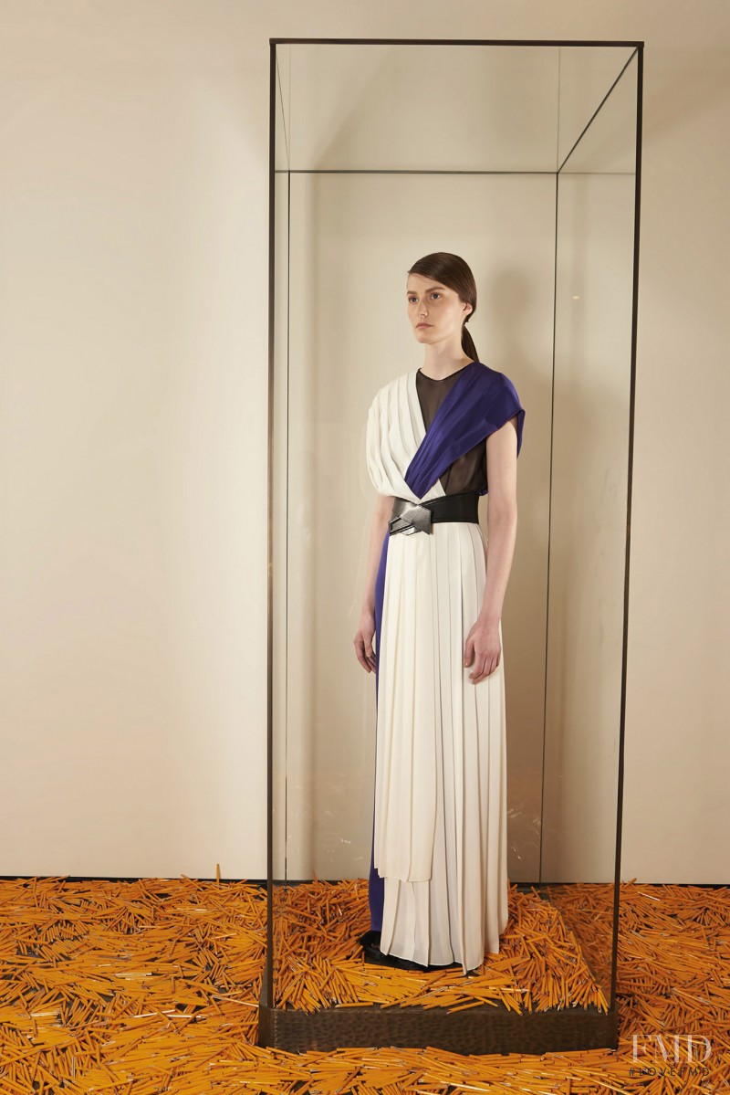 Viktoria Machajdik featured in  the Vionnet fashion show for Pre-Fall 2015