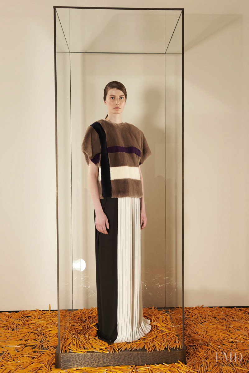 Viktoria Machajdik featured in  the Vionnet fashion show for Pre-Fall 2015