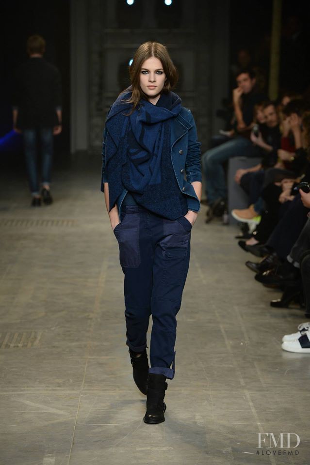 Alicia Tostmann featured in  the Trussardi Jeans fashion show for Autumn/Winter 2015