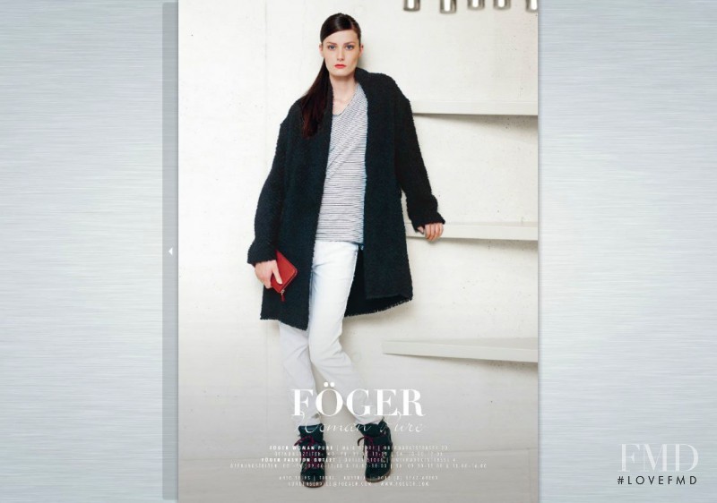 Viktoria Machajdik featured in  the Fï¿½ger Woman Pure (RETAILER) catalogue for Autumn/Winter 2014