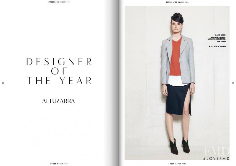 Viktoria Machajdik featured in  the Fï¿½ger Woman Pure (RETAILER) catalogue for Autumn/Winter 2014