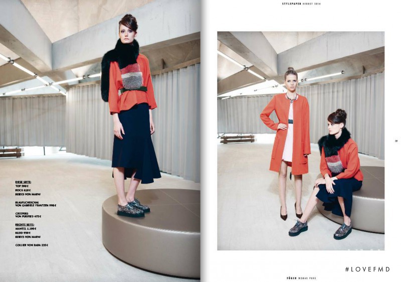 Viktoria Machajdik featured in  the Fï¿½ger Woman Pure (RETAILER) catalogue for Autumn/Winter 2014