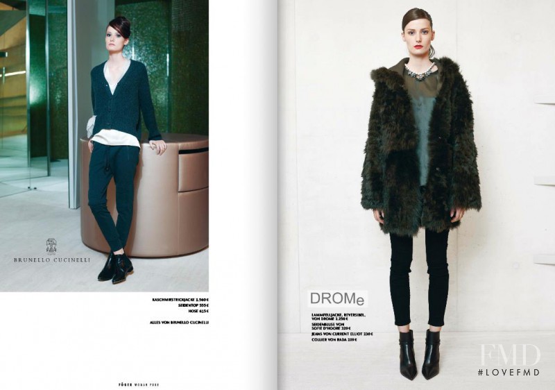 Viktoria Machajdik featured in  the Fï¿½ger Woman Pure (RETAILER) catalogue for Autumn/Winter 2014