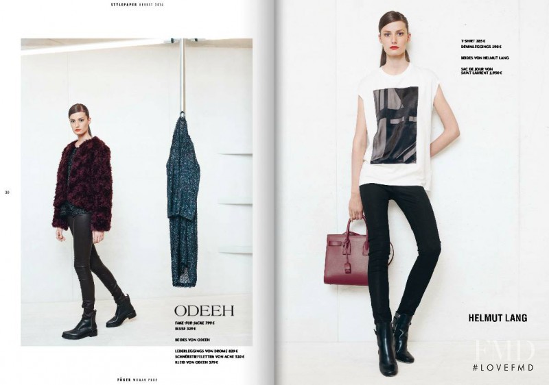 Viktoria Machajdik featured in  the Fï¿½ger Woman Pure (RETAILER) catalogue for Autumn/Winter 2014