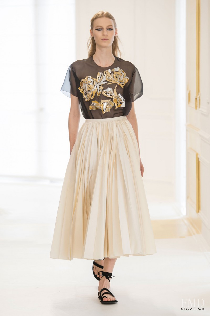 Julia Nobis featured in  the Christian Dior Haute Couture fashion show for Autumn/Winter 2016