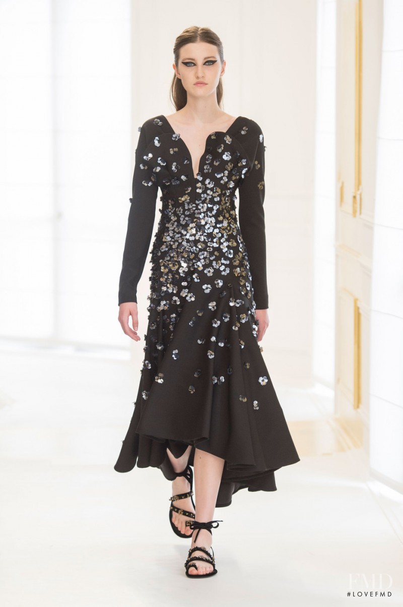Emma Harris featured in  the Christian Dior Haute Couture fashion show for Autumn/Winter 2016