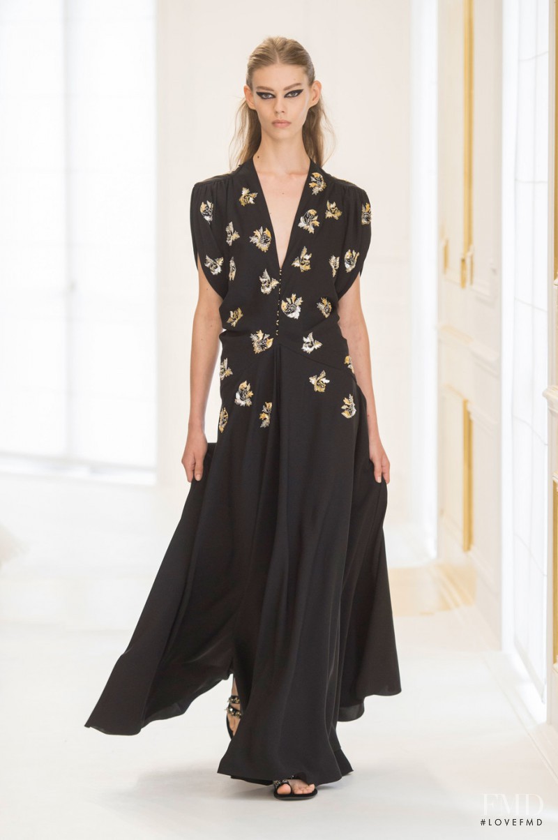 Ondria Hardin featured in  the Christian Dior Haute Couture fashion show for Autumn/Winter 2016