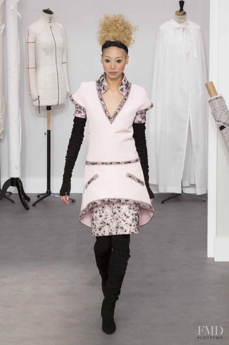 Soo Joo Park featured in  the Chanel Haute Couture fashion show for Autumn/Winter 2016