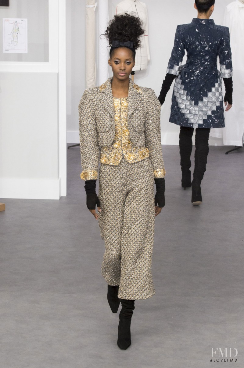 Tami Williams featured in  the Chanel Haute Couture fashion show for Autumn/Winter 2016