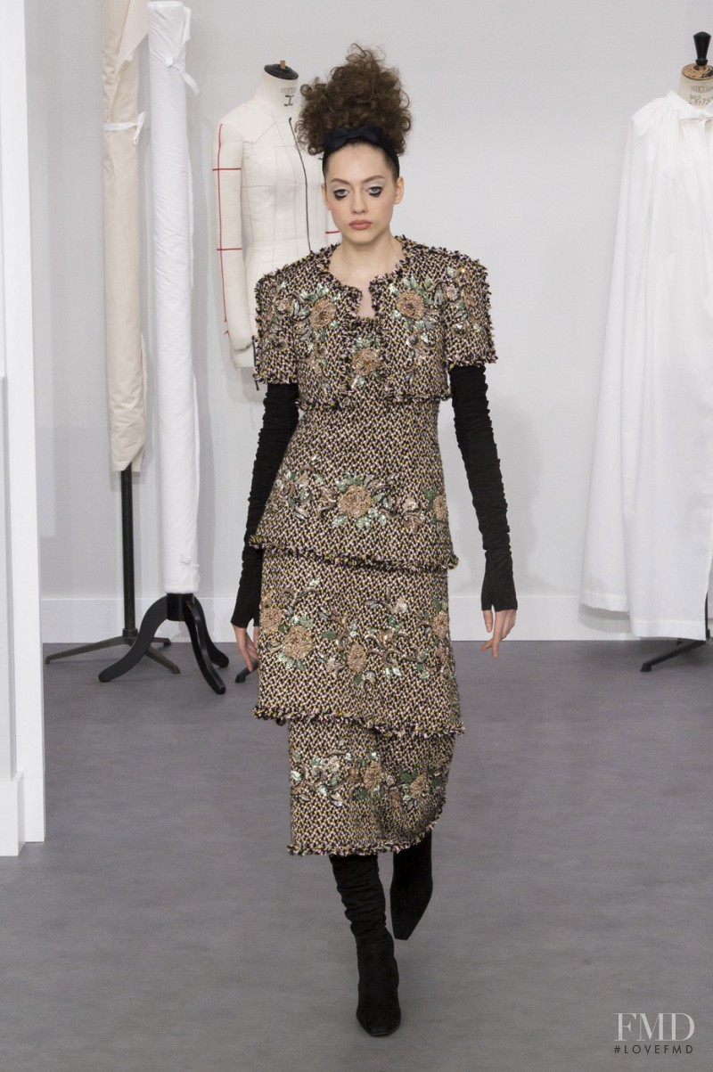 Odette Pavlova featured in  the Chanel Haute Couture fashion show for Autumn/Winter 2016