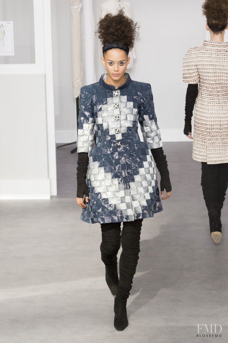 Binx Walton featured in  the Chanel Haute Couture fashion show for Autumn/Winter 2016