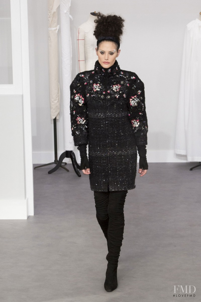 Catherine McNeil featured in  the Chanel Haute Couture fashion show for Autumn/Winter 2016