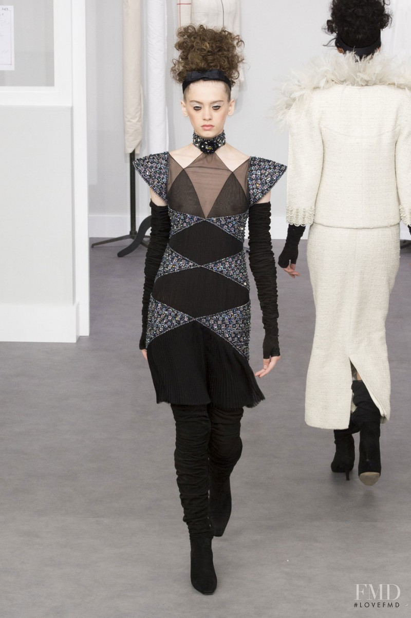 Sasha Belyaeva featured in  the Chanel Haute Couture fashion show for Autumn/Winter 2016
