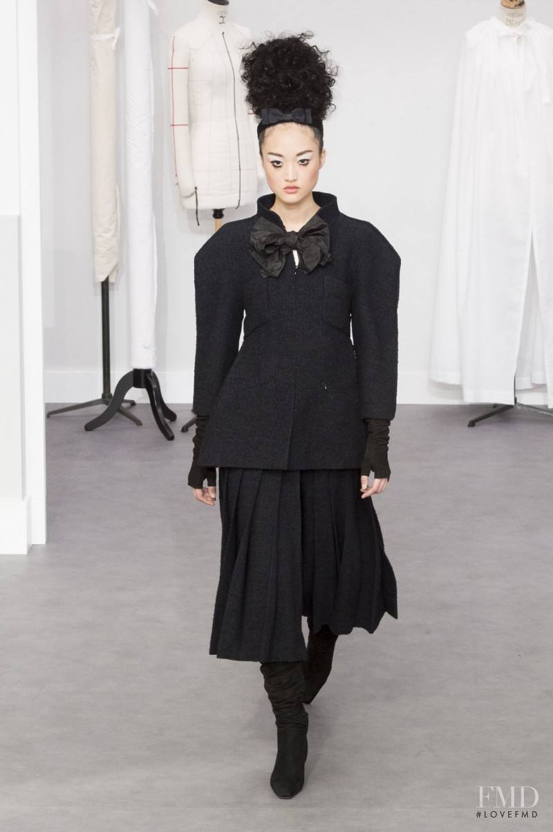 Jing Wen featured in  the Chanel Haute Couture fashion show for Autumn/Winter 2016