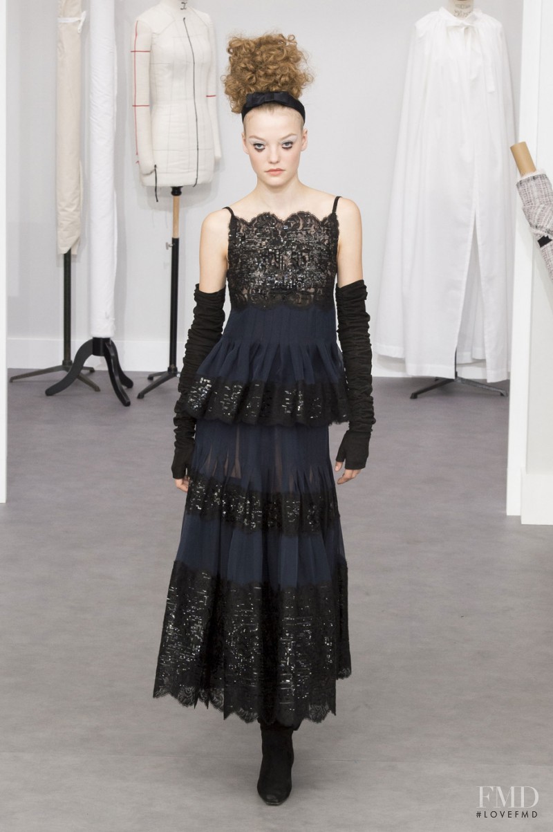 Roos Abels featured in  the Chanel Haute Couture fashion show for Autumn/Winter 2016