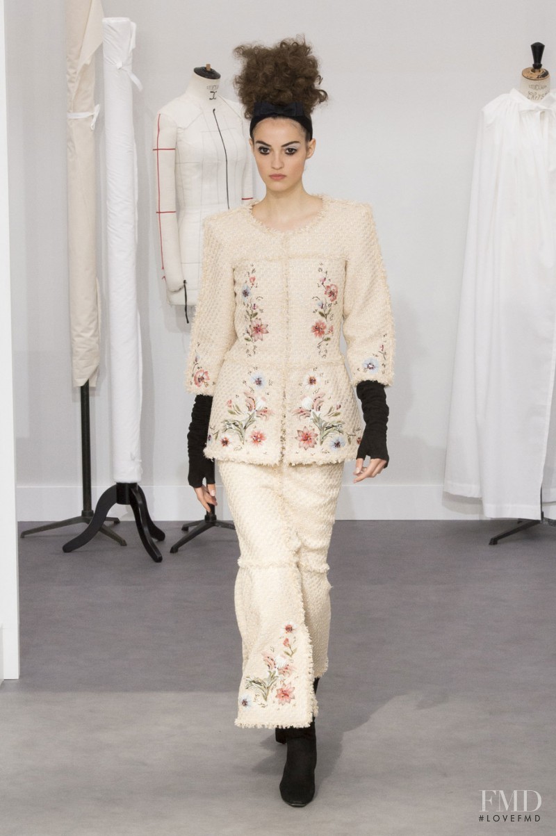 Camille Hurel featured in  the Chanel Haute Couture fashion show for Autumn/Winter 2016