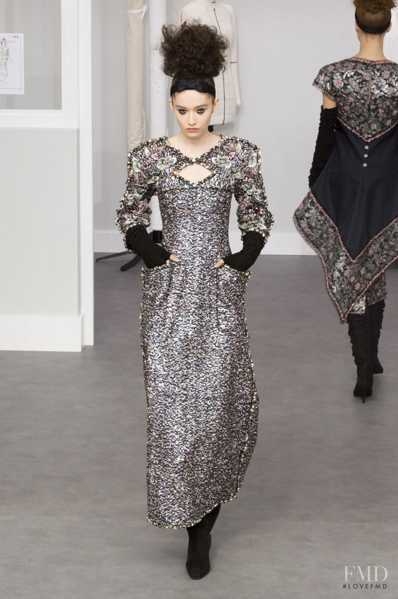 Vika Ihnatenko featured in  the Chanel Haute Couture fashion show for Autumn/Winter 2016