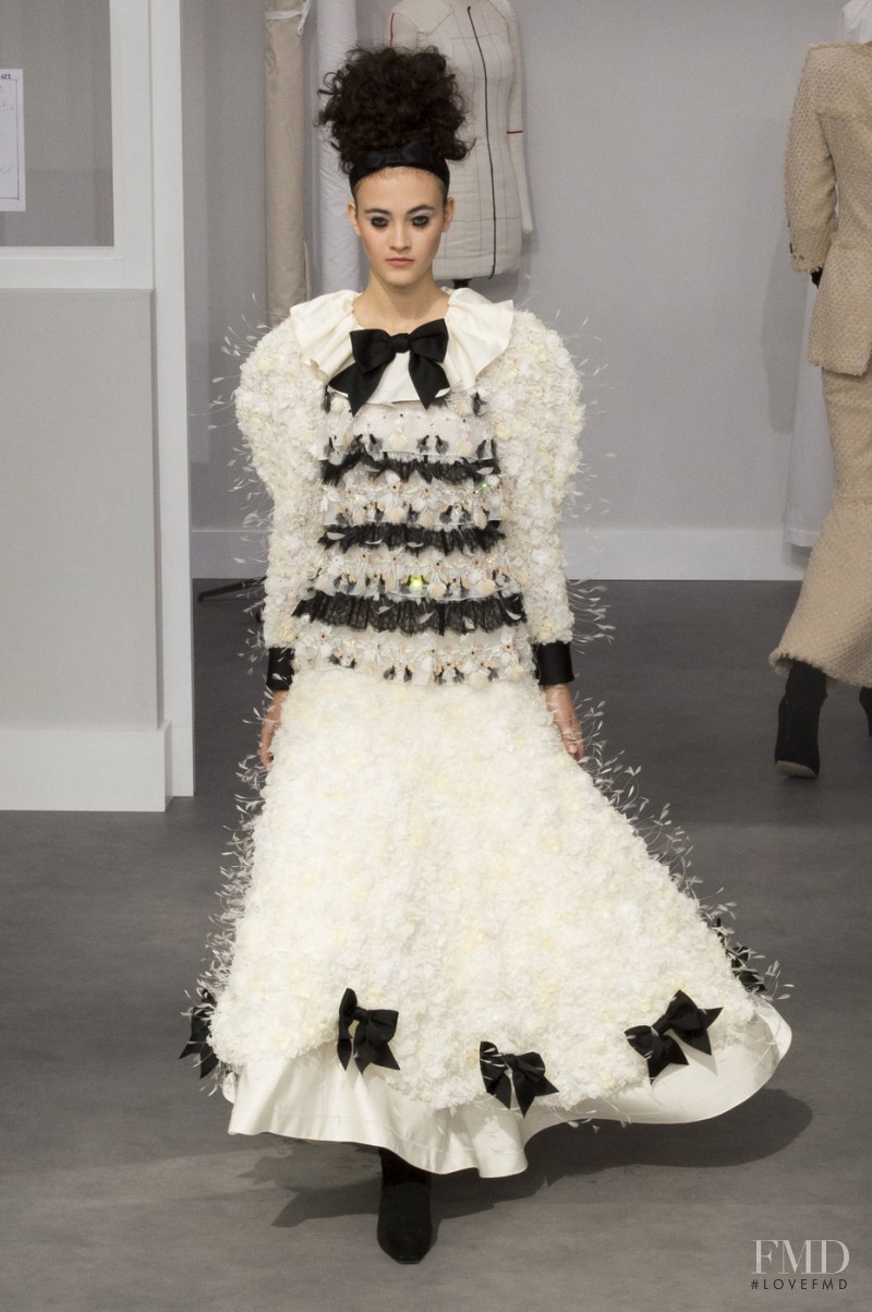 Greta Varlese featured in  the Chanel Haute Couture fashion show for Autumn/Winter 2016