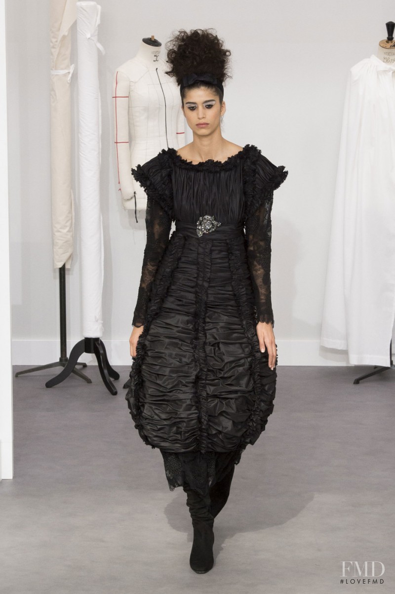 Mica Arganaraz featured in  the Chanel Haute Couture fashion show for Autumn/Winter 2016