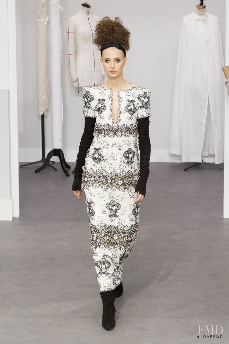 Waleska Gorczevski featured in  the Chanel Haute Couture fashion show for Autumn/Winter 2016