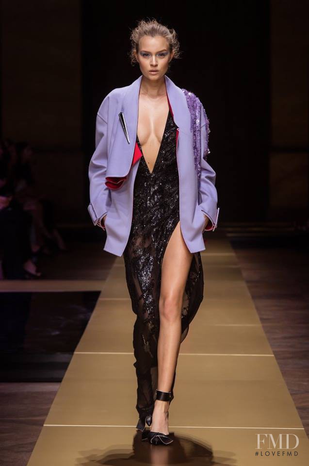 Josephine Skriver featured in  the Atelier Versace fashion show for Autumn/Winter 2016